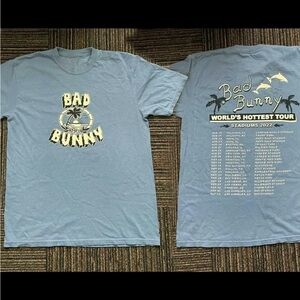 Bad Bunny World's Hottest
Tour 2022 Official Merchandise.  Small. 100% cotton.